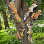 statuette écuireuil résine réaliste détaillée jardin cour décoration animaux pelage queue fournie ornementextérieur