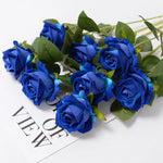 bouquet roses artificielles blanc rouge violet classique décoration maison anniversaire saint valentin mariage