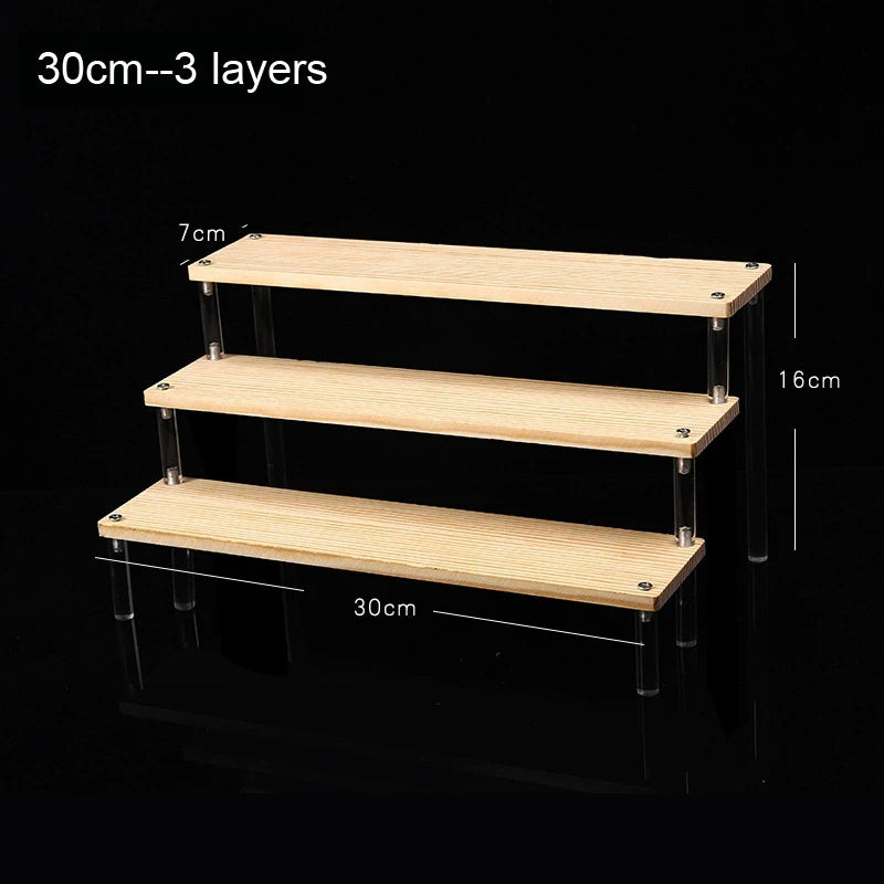 étagère bois massif moderne niveaux rangement cosmétiques vis minimaliste salon