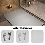 tapis sol antidérapant gris clair moderne salle bain entrée boue diatomée