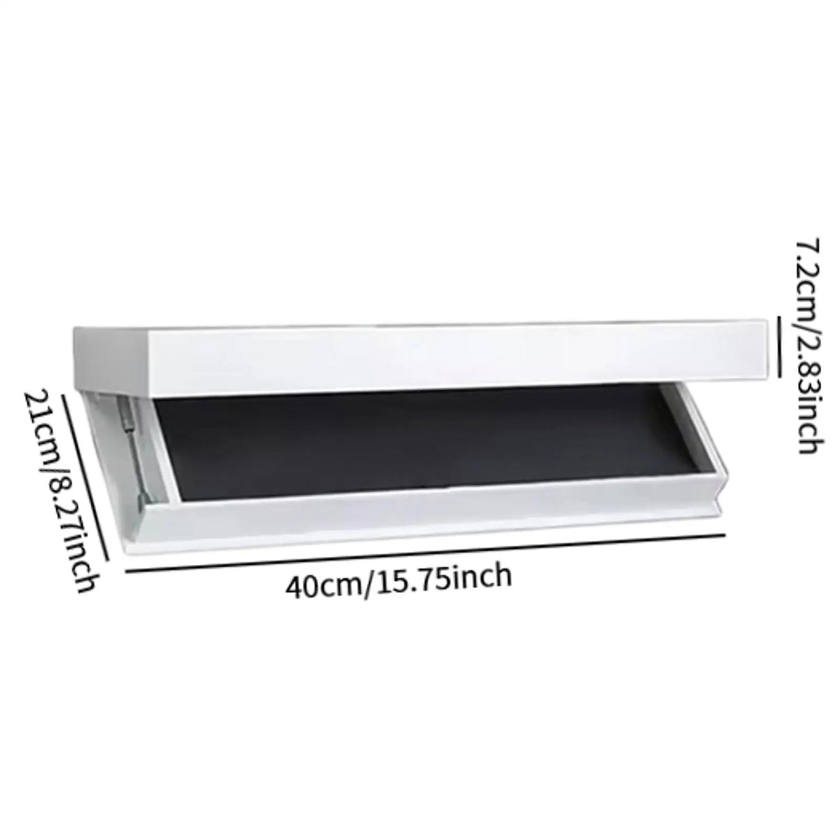 étagère murale bois moderne étagère flottante compartiment caché salon blanc noir vis fixations