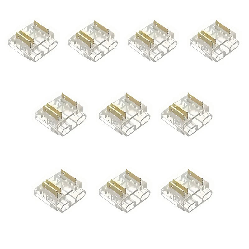 connecteurs led transparent dorés broches 24v moderne technologique 10mm gauche droite
