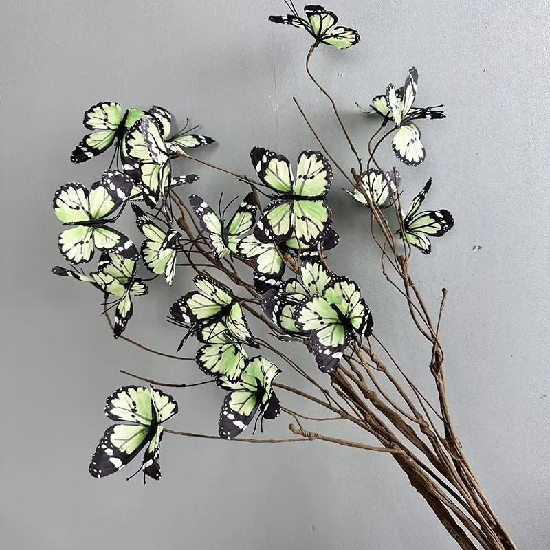 branche fleur artificielle papillons décoratifs mariage fête maison décoration intérieure moderne