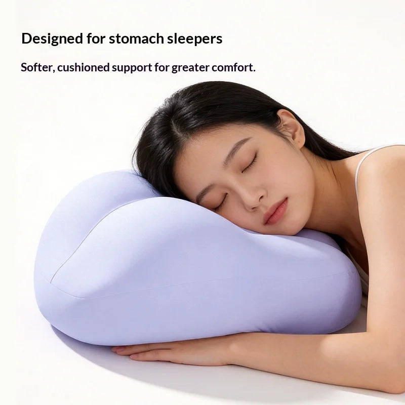 oreiller concave mousse 3d fibre bambou support dos fesse moderne violet opaque