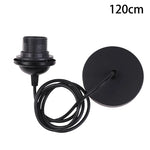 support lampe suspendue moderne minimaliste noir blanc rond lisse 50cm 80cm 120cm 200cm