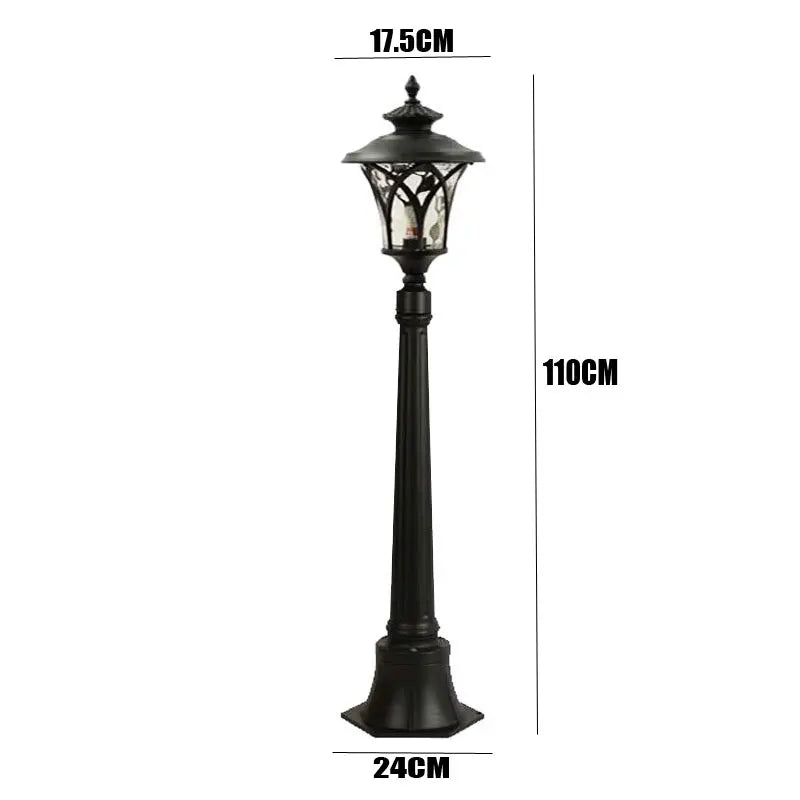 lampe jardin or noir classique vintage éclairage extérieur led ip65