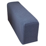 couvre main bleu marine tissé motifs géométriques moderne fixations washable chaise canapé protection meuble
