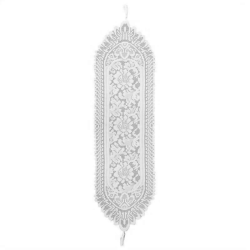 nappe tissée dentelle florale blanche romantique table hiver été mariage anniversaire thème classique vintage