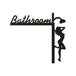 panneau indicateur porte silhouette personne toilet bathroom thinking room moderne