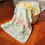serviette bain plage coton totoro fleurs motifs enfantins vert rouge gris roseclair