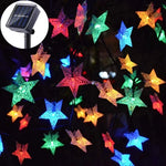 guirlande lumineuse solaire extérieure 5m 20leds 6.5m 30leds 9.5m 50leds multicolore étoiles moderne