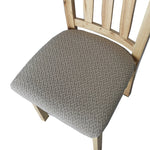 housse siège chaise beige chevrons texturé moderne élastique polyester Jacquard minimaliste