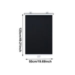 rideau fenêtre noir vertical moderne stores enrouleurs sans perçage clips magnétiques opaques 60x40cm