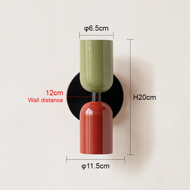 appliques murales modernes minimalistes cuisine chambre salle manger entrée étude bain verte rouge noir