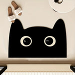 tapis noir chat blanc moderne imperméable antidérapant résistant décoloration sol chambre bain 50x80cm 60x90cm