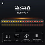 barre lumineuse laser gris métallique dmx controle sonore rgbw uv 100w 240v