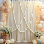 décoration murale guirlande blanches roses élégantes festives romantiques ballons fleurs tissu