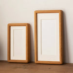 cadre photo bois minimaliste marron clair blanc decoration intérieur japonais rustique