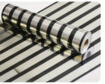 décalcomanie murale 3d argent noir rayures adhésive moderne rouleau pvc mur auto collant