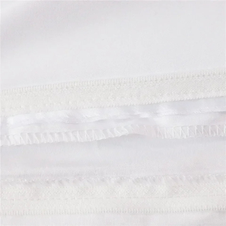 ensemble literie coton blanc impression 3d fermeture eclair duvet taies oreillers moderne minimaliste personnalisable