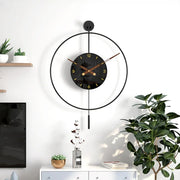 Horloge murale design minimaliste silencieuse pour salon et chambre à coucher - Décoration artistique rétro