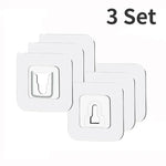 crochet adhésif transparent support photo moderne stockage mural plastique fixe clips rectangulaire