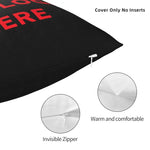 housses coussin polyester 40x40cm motif texte moderne non toxique maison