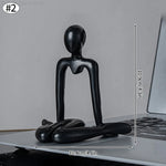 statues abstraites modernes noir blanc décor simple minimaliste