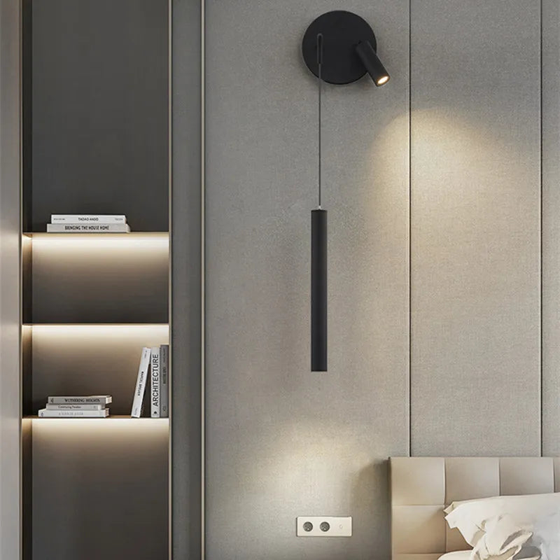 Lampe de chevet LED design nordique moderne abat-jour blanc