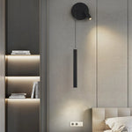 Lampe de chevet LED design nordique moderne abat-jour blanc