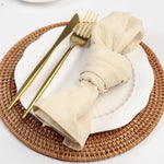 serviette table coton rose violet ruban jute décoration mariage fête rustique moderne
