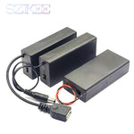 boîte stockage batterie 18650 industrielle câble dc câble usb noir mat