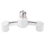 adaptateur lampe e27 blanc moderne base lumiere plastique fixations invisibles deux pieces