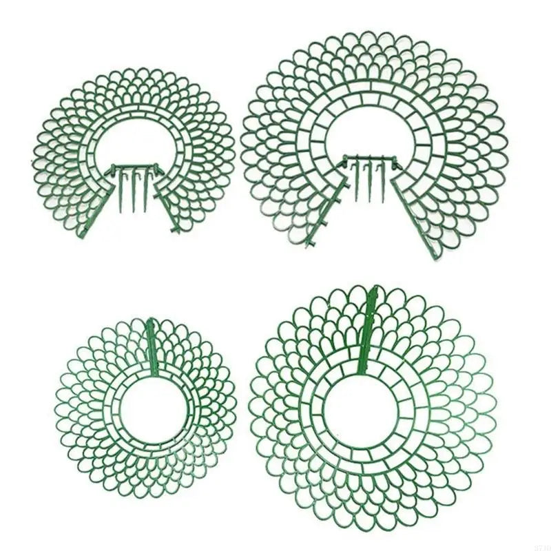 support fraisiers vert moderne grille géométrique opacité hauteur 4cm 26cm large