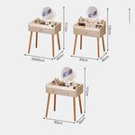 maquillage blanc moderne tabouret miroir tiroirs bois minimaliste