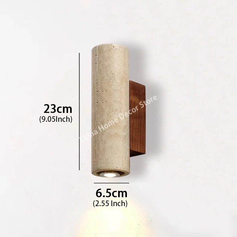 applique murale pierre marbre beige bois moderne salon chambre salon
