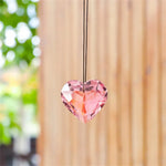 boule cristal transparente facettée décorative attrape soleil prisme arc ciel suspension maison