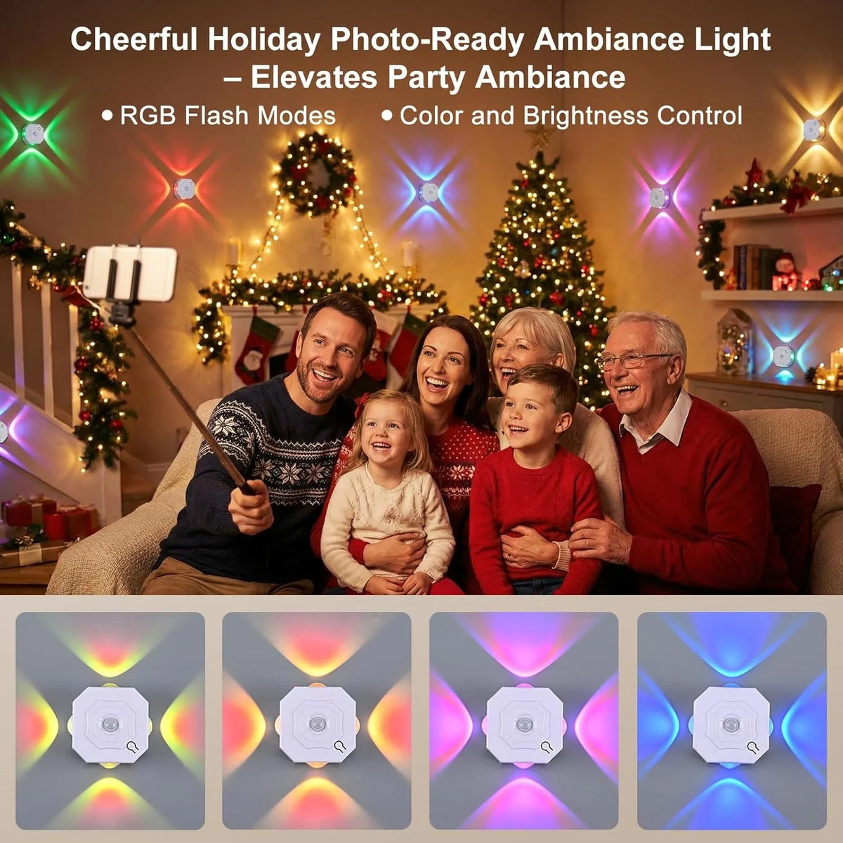 lampe led murale rechargeable sensor mouvement hexagonnelle couleurs blanc moderne