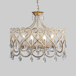 lustre cristal doré filigrane classique lumières suspension chaines e14