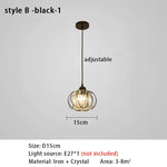 Suspension lumineuse moderne or noir lumières transparentes câbles suspendus chambre salon