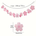 guirlande fleurs cerisier papier rose blanc mariage anniversaire valentin décoration festive japonaise