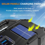 lampe poche rechargeable solaire modes éclairage poignée multifonctionnelle moderne noire led abs
