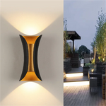 applique murale or noir ondulé contemporain ip65 led 2492000lm 90260v fixations
