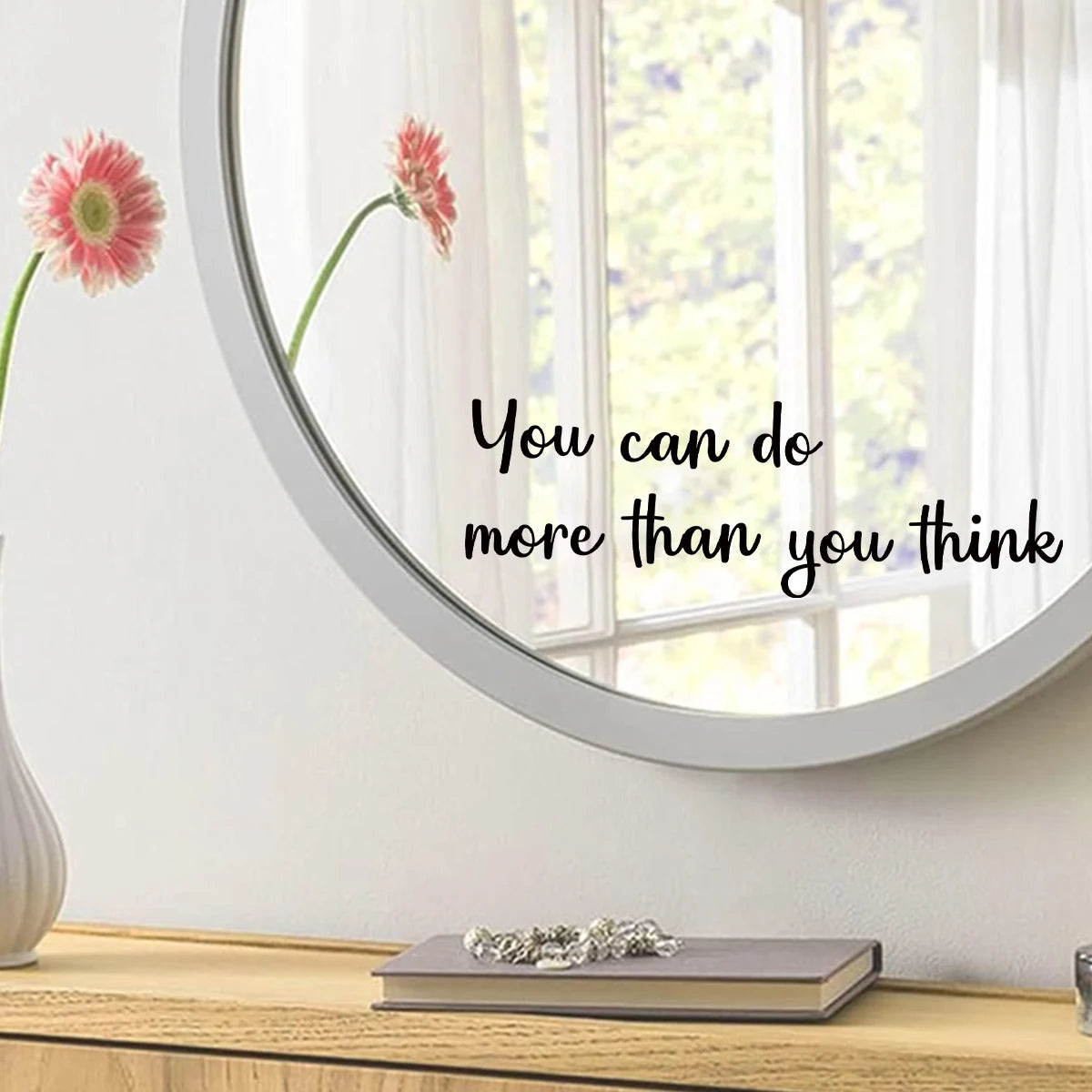 miroirs adhésifs modernes blanc doré gris clair rond rectangulaire bambou opaques chambre salon