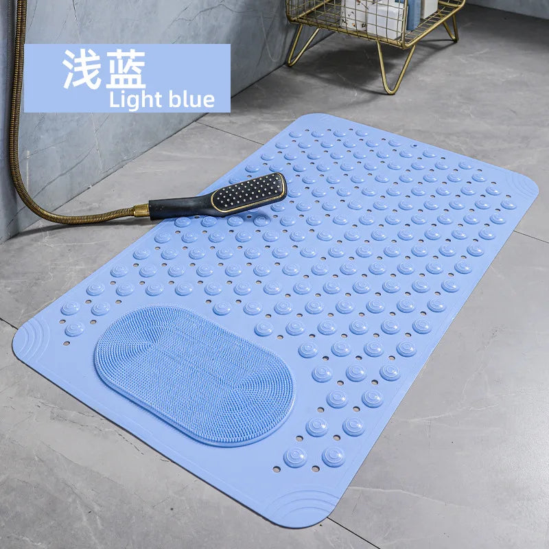 tapis bain antidérapant texturé boutons abrasive moderne bleu vert rose