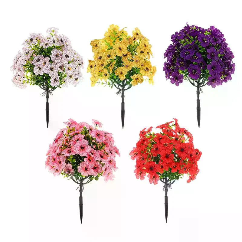 décoration intérieure moderne bouquet artificiel violet rose rouge jaune fleurs polyester piquet simple