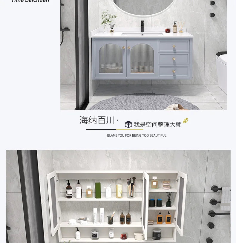 meuble salle bain bois massif vasque miroir armoire murale blanc moderne robinet