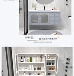 meuble salle bain bois massif vasque miroir armoire murale blanc moderne robinet