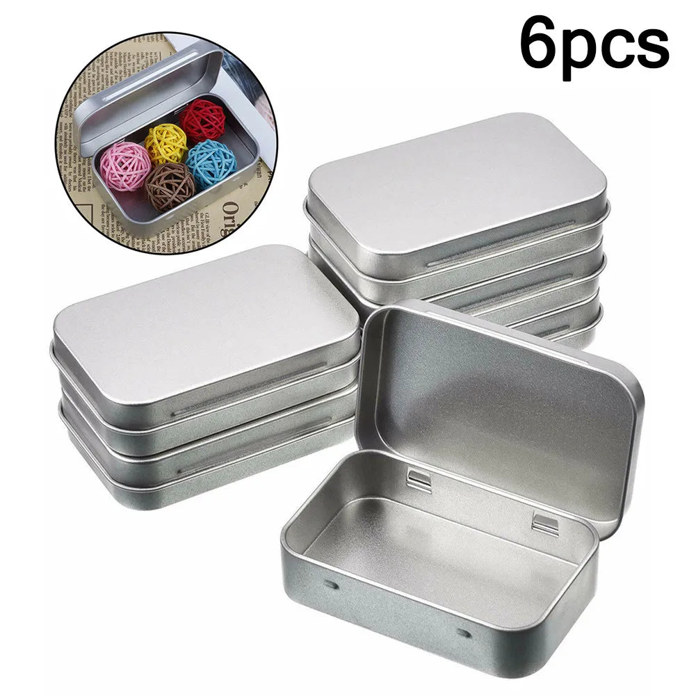boîtes métalliques argentées modernes bijoux rangement respectueuses environnement lisses couvercle coulissant portable organisateur cosmétiques