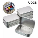 boîtes métalliques argentées modernes bijoux rangement respectueuses environnement lisses couvercle coulissant portable organisateur cosmétiques
